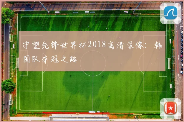守望先锋世界杯2018高清录像：韩国队夺冠之路